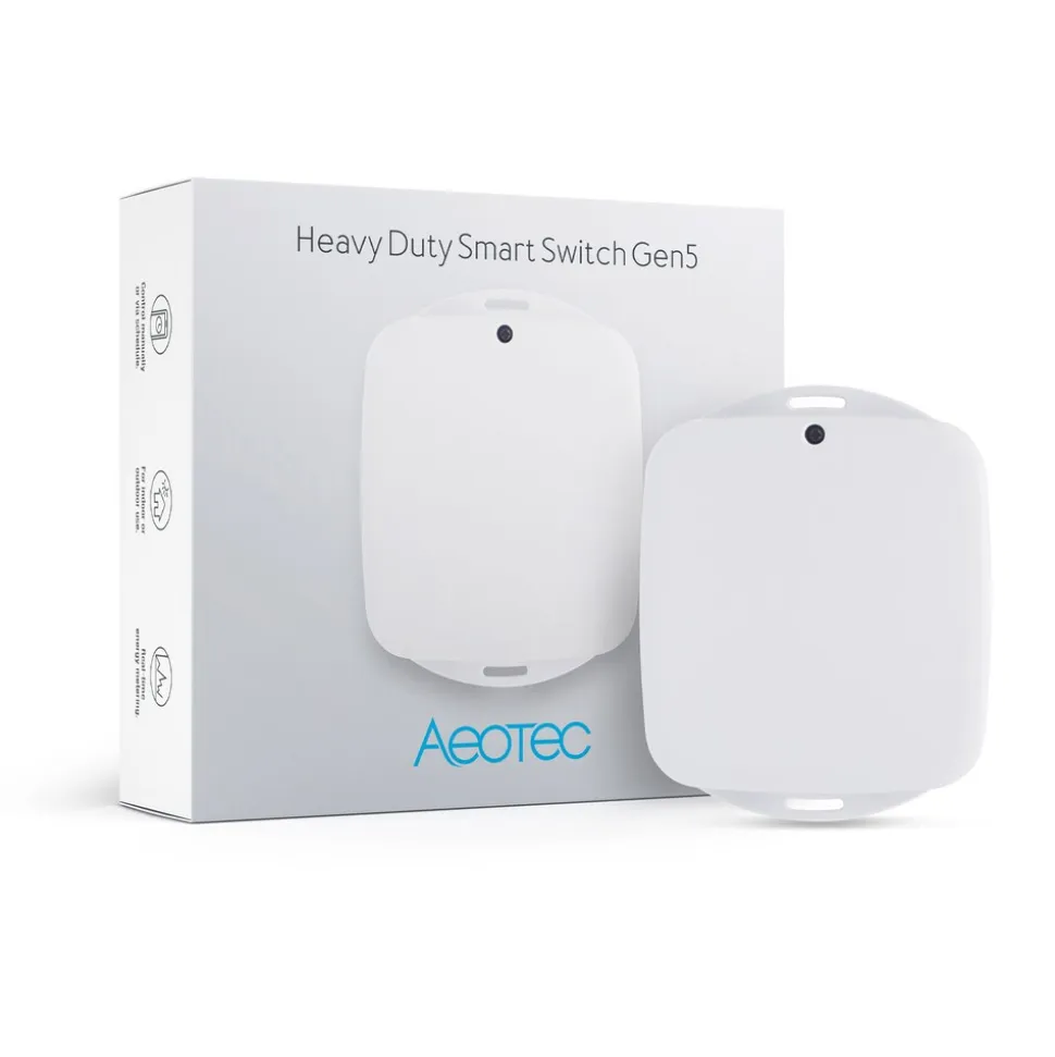 Aeotec Heavy Duty Outdoor Switch IP44 | Z-Wave Schalter für Innen- und Außenbereich bis 40A Energiemessfunktion
