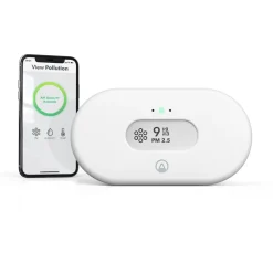 AirthingsView Pollution Airthings Luftgütemonitor , Feinstaub-Messgerät PM2.5