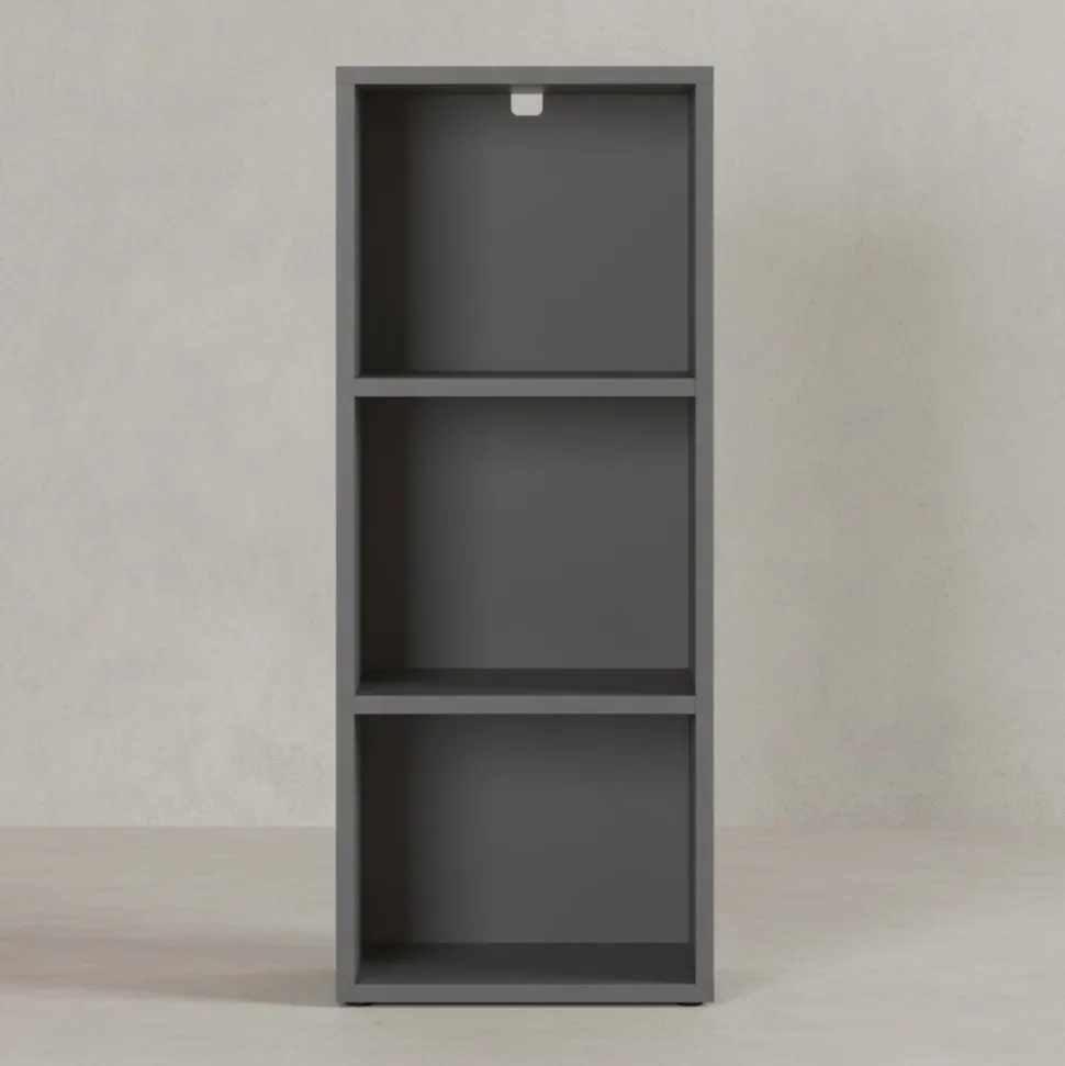 Aktenregal Universal FRANKFURT schmal 45x120x40 cm Graphit, 3 Ordnerhöhen