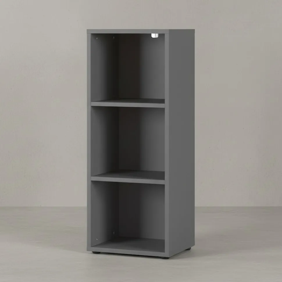 Aktenregal Universal FRANKFURT schmal 45x120x40 cm Graphit, 3 Ordnerhöhen