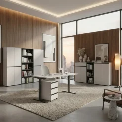 Aktenregal Universal FRANKFURT schmal 45x120x40 cm Graphit, 3 Ordnerhöhen