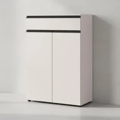 Aktenschrank mit Schublade Soft-Close 81x120x40 cm Greige