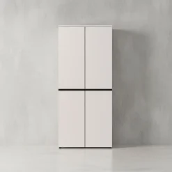 Aktenschrank STUTTGART, 197 cm hoch, 5 Ordnerhöhen, Soft-Close Greige