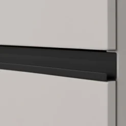 Aktenschrank STUTTGART, 197 cm hoch, 5 Ordnerhöhen, Soft-Close Greige