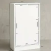 Aktenschrank – Weiß, 60x107,5x28,5 cm, Holz, schmal, Stauraum für Büro & Flur