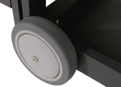 Aluminium Outdoor-Küche 3-teilig MCW-M64, Außenküche Garten Servierwagen Eiskübel Schrank ~ anthrazit, dunkle Holzoptik