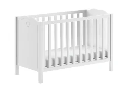 AMORI 3-tlg Set best. aus: Babybett 60x120 cm, Kommode m. 3 Schubladen, Wickelaufsatz, weiß lackiert