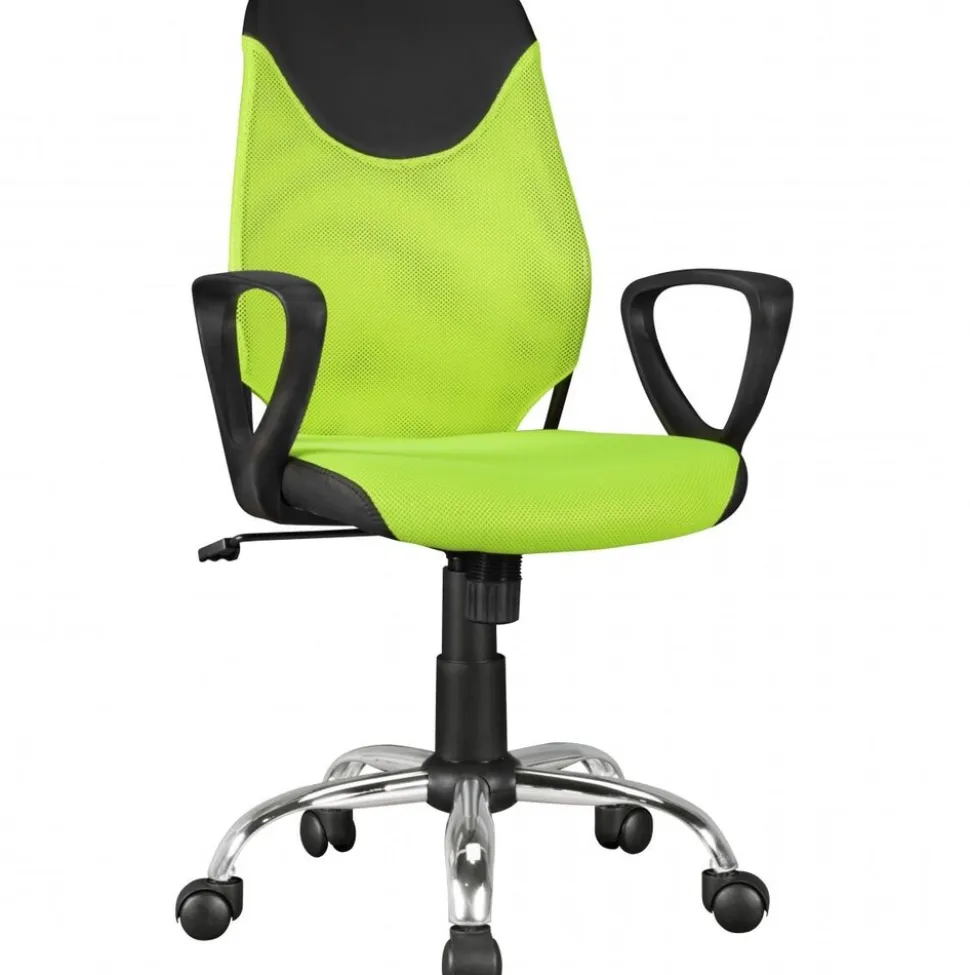 AMSTYLE Kinder-Drehstuhl KiKa Schwarz-Limette
