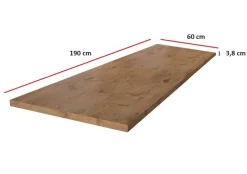 Arbeitsplatte 190 cm 38 mm Küchenzeile Küchenblock Eiche Lancelot Küche Vigo