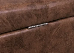 Aufbewahrungs-Truhe Sitzbank Bank Kriens XXL, Stoff/Textil, 180x45x45cm ~ Wildlederimitat