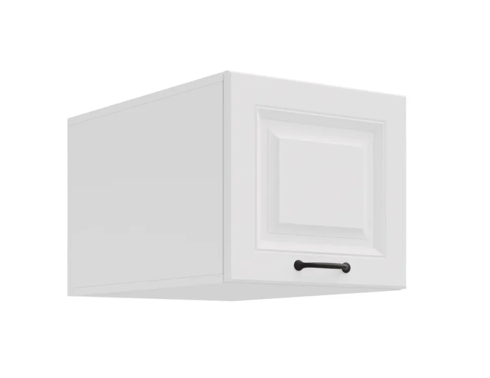 Aufsatzschrank Hochschrank 40 cm STILO Weiss Küchenzeile Küchenblock Küche
