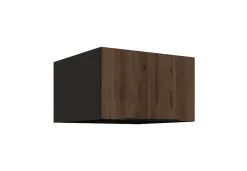 Aufsatzschrank Hochschrank 60 cm Küche MONZA Okapi Nußbaum Küchenzeile