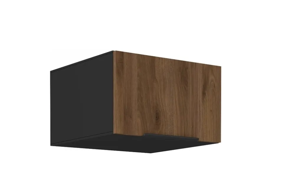 Aufsatzschrank Hochschrank 60 cm Küche MONZA Okapi Nußbaum Küchenzeile