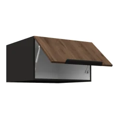 Aufsatzschrank Hochschrank 60 cm Küche MONZA Okapi Nußbaum Küchenzeile