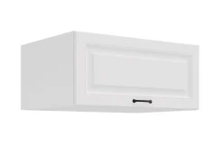 Aufsatzschrank Hochschrank 80 cm STILO Weiss Küchenzeile Küchenblock Küche