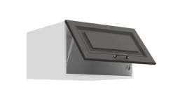Aufsatzschrank Hochschrank 60 cm STILO Grau Küchenzeile Küchenblock Küche