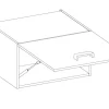 Aufsatzschrank Hochschrank 40 cm SIENA Schwarz Küchenzeile Küchenblock Küche