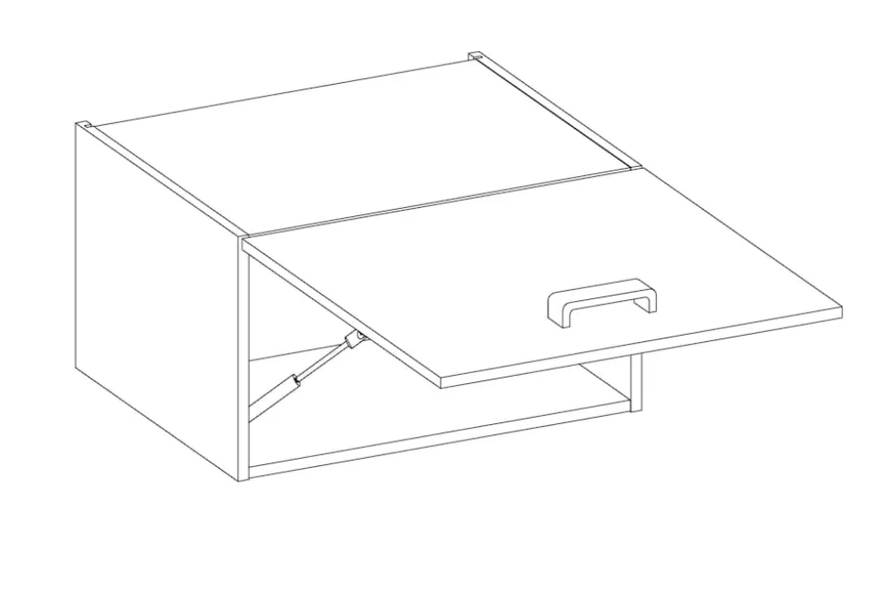 Aufsatzschrank Hochschrank 40 cm SIENA Schwarz Küchenzeile Küchenblock Küche