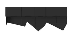 Aufsatzschrank Hochschrank 40 cm SIENA Schwarz Küchenzeile Küchenblock Küche