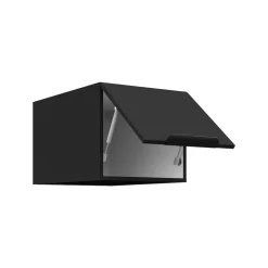 Aufsatzschrank Hochschrank 40 cm SIENA Schwarz Küchenzeile Küchenblock Küche