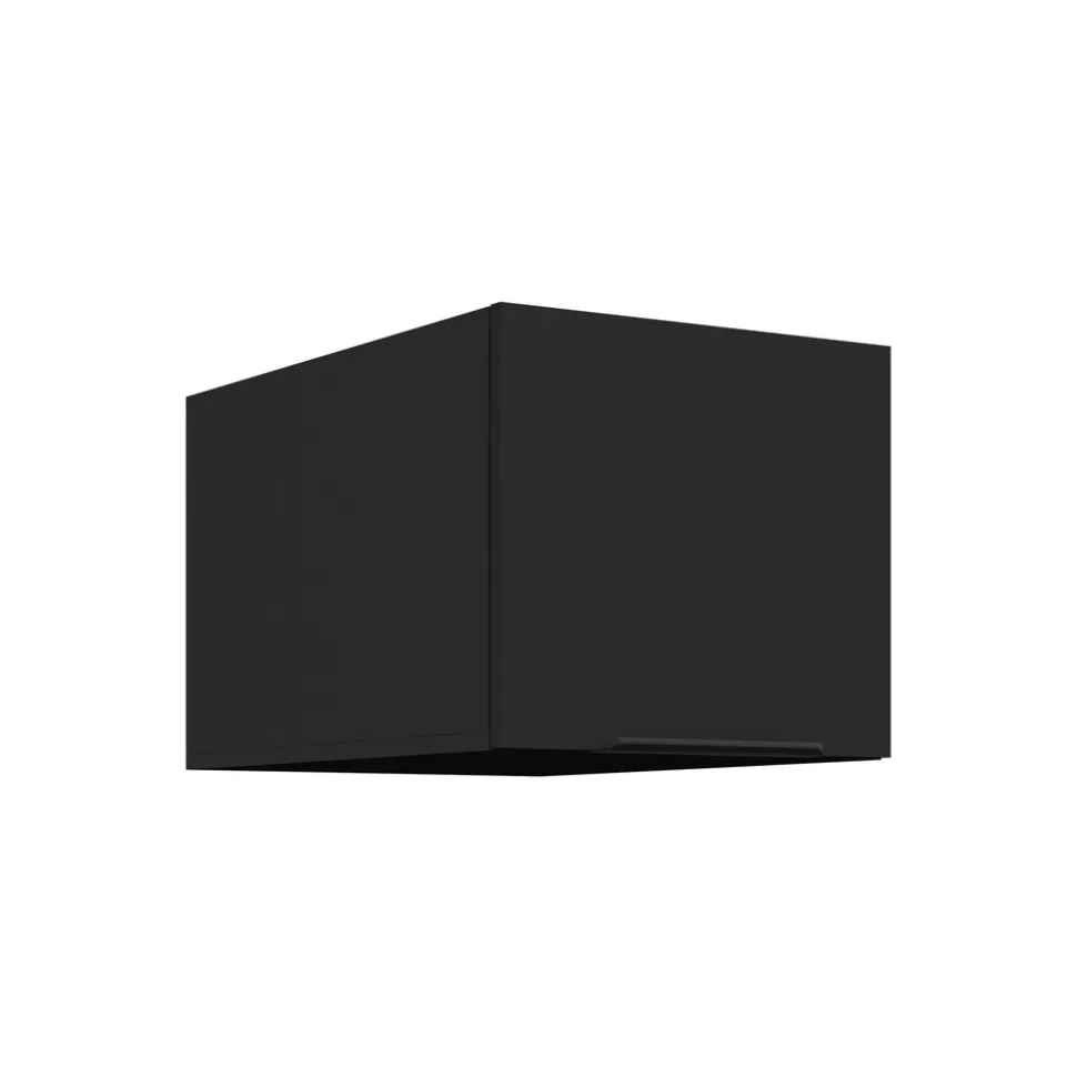 Aufsatzschrank Hochschrank 40 cm SIENA Schwarz Küchenzeile Küchenblock Küche