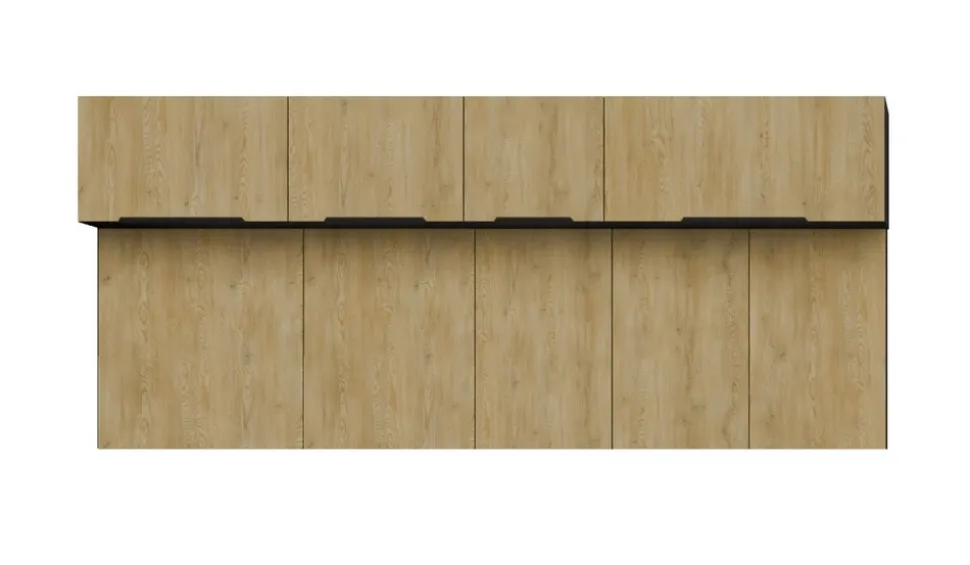 Aufsatzschrank Hochschrank 50 cm CREMONA Eiche Küchenzeile Küchenblock Küche