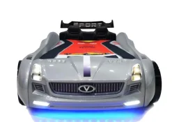 Autobett Kinderbett "Rio Roadster" LED Sound Sportsitze Lattenrost Spoiler 90x190 cm