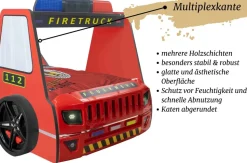 Autobett Kinder 90x200 cm Feuerwehrbett