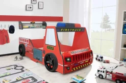 Autobett Kinder 90x200 cm Feuerwehrbett