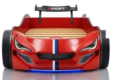 Autobett Kinder 90x200 Jungen LED Leuchte Unterbodenbeleuchtung Sound Fernbedienung