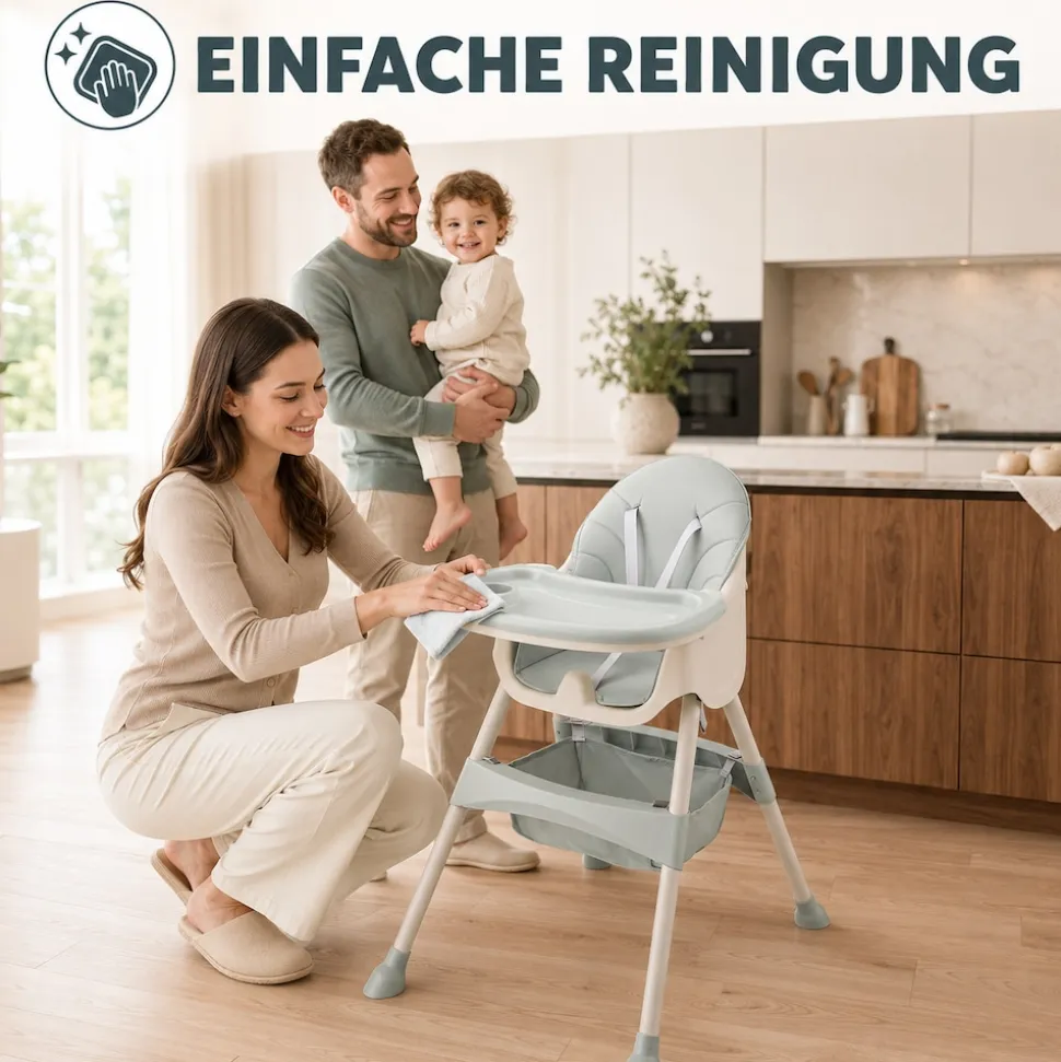 Baby Vivo Design 2in1 Kinderhochstuhl - Oscar Türkis