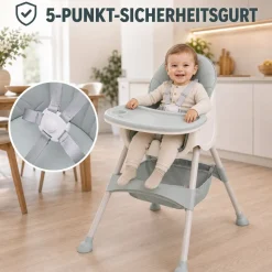Baby Vivo Design 2in1 Kinderhochstuhl - Oscar Türkis
