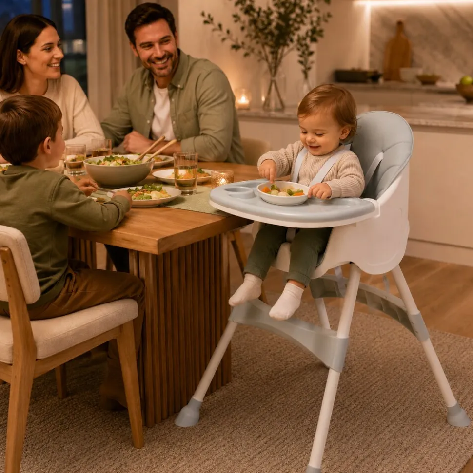 Baby Vivo Design 2in1 Kinderhochstuhl - Oscar Türkis