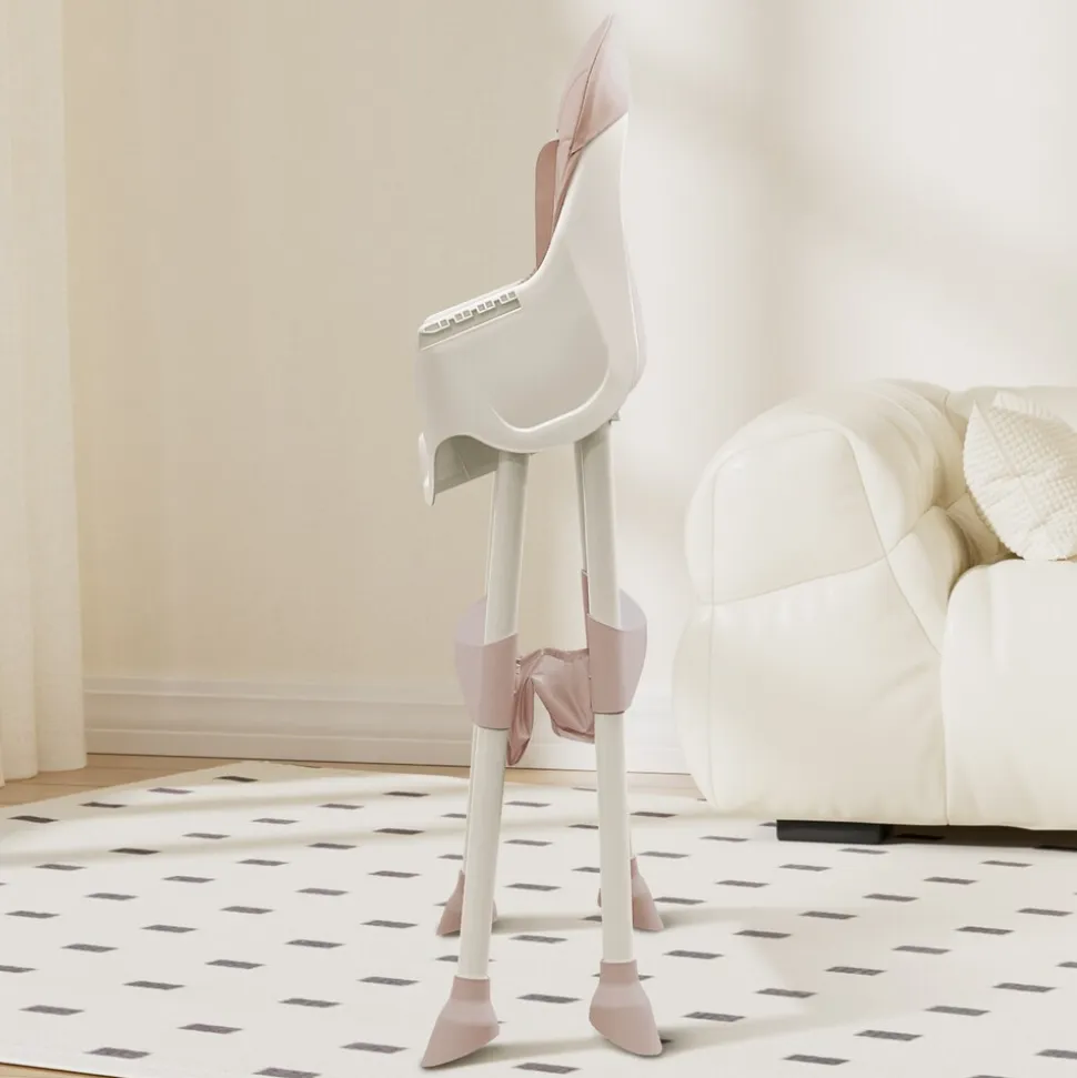 Baby Vivo Design 2in1 Kinderhochstuhl - Oscar in Pink