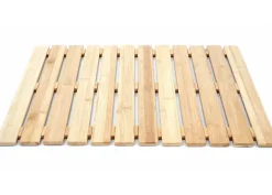 Badematte MCW-E73, Duschmatte Badvorleger Badteppich, Bambus rutschfest, 60x50cm