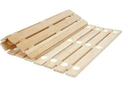 Badematte MCW-E73, Duschmatte Badvorleger Badteppich, Bambus rutschfest, 60x50cm