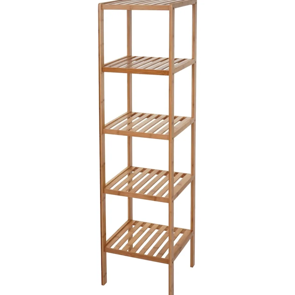 Badezimmerset MCW-B18, Komplett Badezimmer Badmöbel Badset Badschrank, Bambus