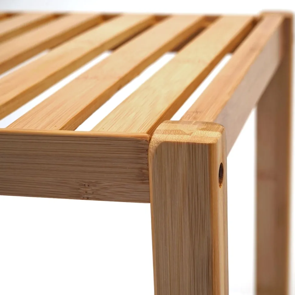 Badezimmerset MCW-B18, Komplett Badezimmer Badmöbel Badset Badschrank, Bambus