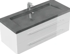 Badmöbel Granit G654 YAMO 130 cm 1 Hahnloch SoftClose in versch. Ausführungen