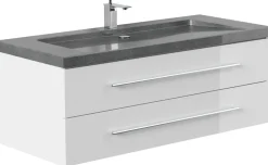Badmöbel Granit G654 YAMO 130 cm 1 Hahnloch SoftClose in versch. Ausführungen
