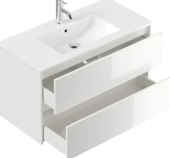 Badmöbel Limes & Waschtisch 100 cm 2 Greifraum SoftClose Auszüge Grafit