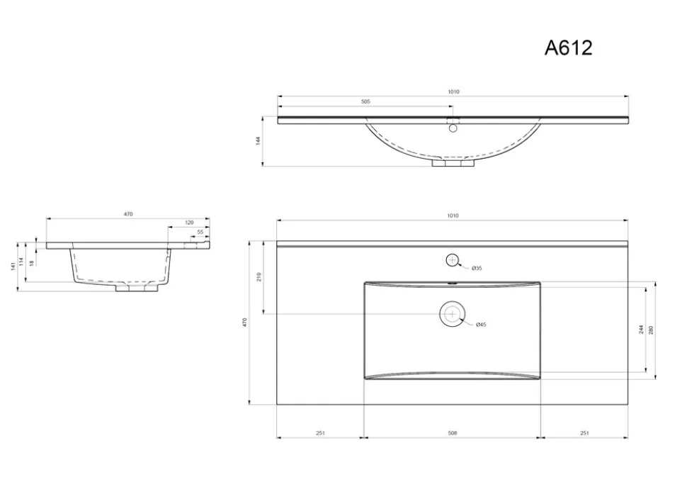 Badmöbel Limes & Waschtisch 100 cm 2 Greifraum SoftClose Auszüge Grafit