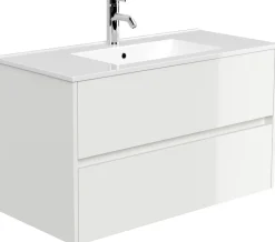 Badmöbel Limes & Waschtisch 100 cm 2 Greifraum SoftClose Auszüge Grafit