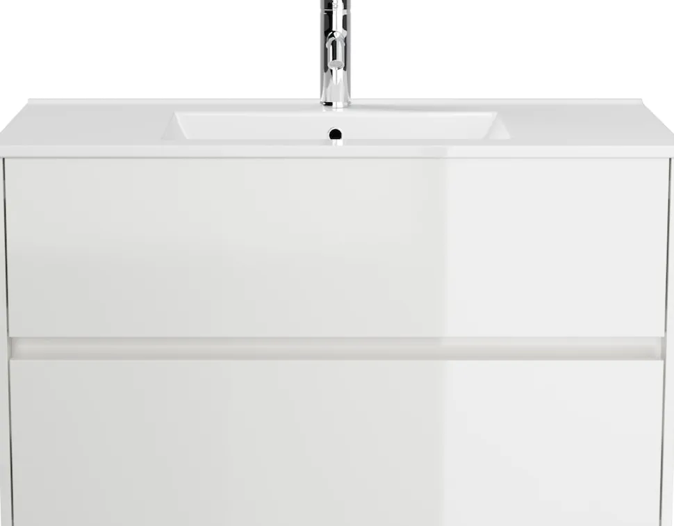 Badmöbel Limes & Waschtisch 100 cm 2 Greifraum SoftClose Auszüge Grafit