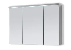 Badmöbel Spiegelschrank DUO 100 mit LED Beleuchtung Grau