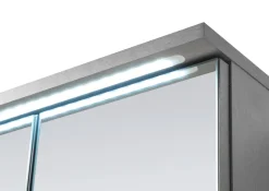 Badmöbel Spiegelschrank DUO 100 mit LED Beleuchtung Grau