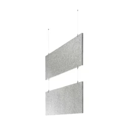 baffel multiple-Set - Deckenträger - 2-fach Farbe: lichtgrau, Größe: 100x50x2,5cm