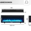 BALDERIA Elektrokamin Agnes 40 - Stand, Wand, Einbau, Heizung 1800 W