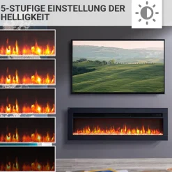 BALDERIA Elektrokamin Agnes 40 - Stand, Wand, Einbau, Heizung 1800 W