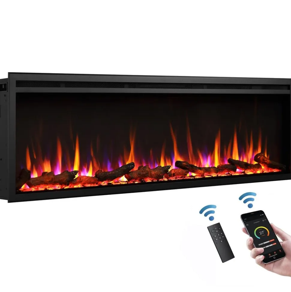 BALDERIA Elektrokamin Atalanta 60 - Einbaukamin mit Heizung 1500 W